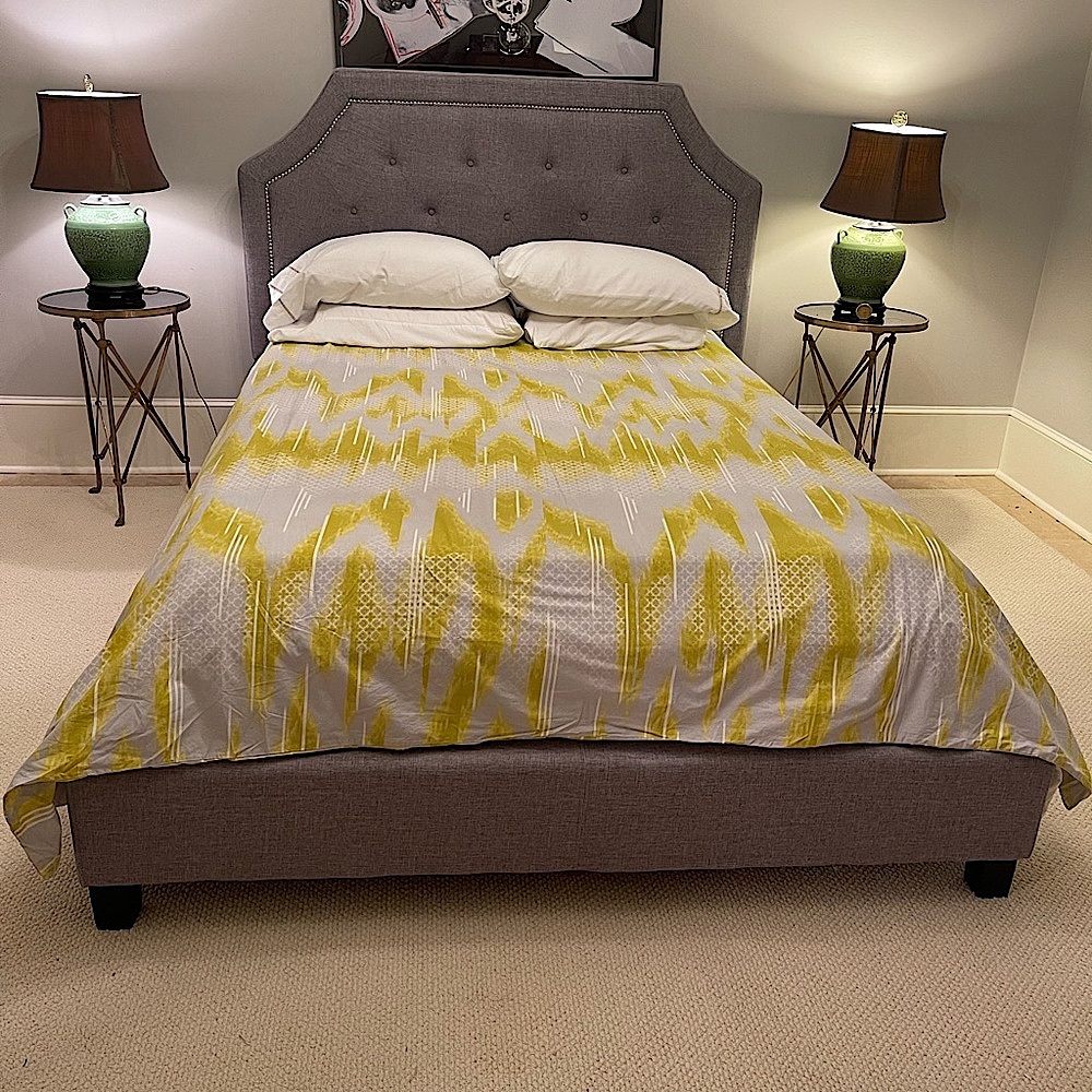 West Elm Full/Queen Duvet Cover Flame Stitch